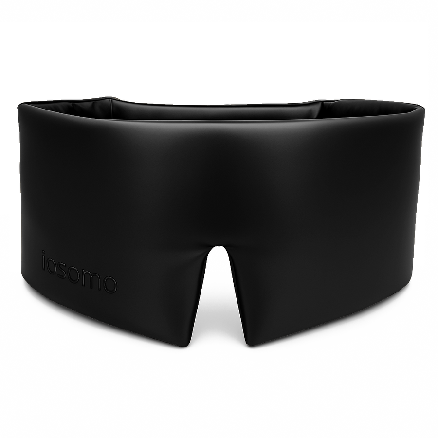 Maschera per il sonno profondo in seta di gelso - Nero