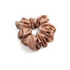 Rose pink scrunchie on a white background